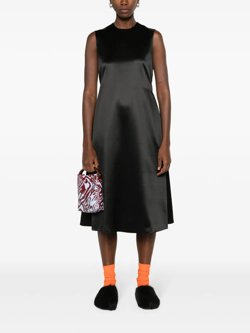 Sleeveless Silk-Blend Midi Dress