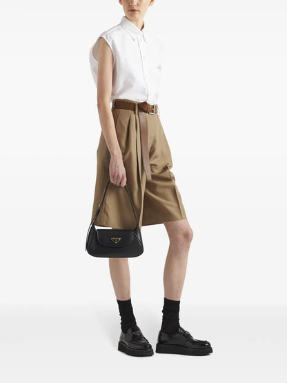 Logo-Print Sleeveless Oxford Shirt
