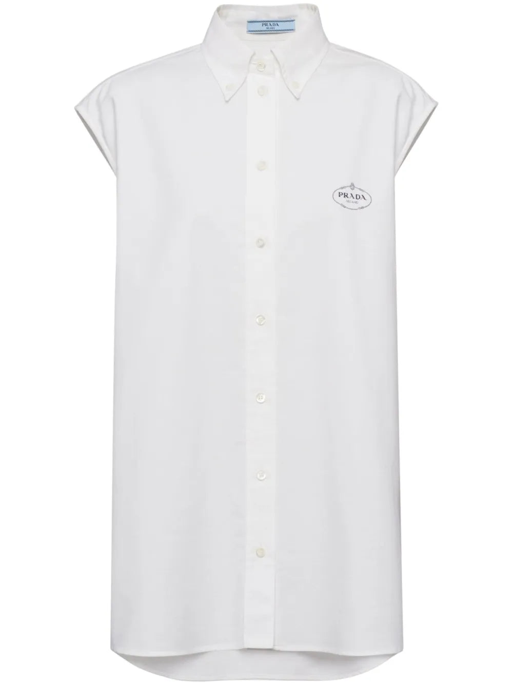 Logo-Print Sleeveless Oxford Shirt