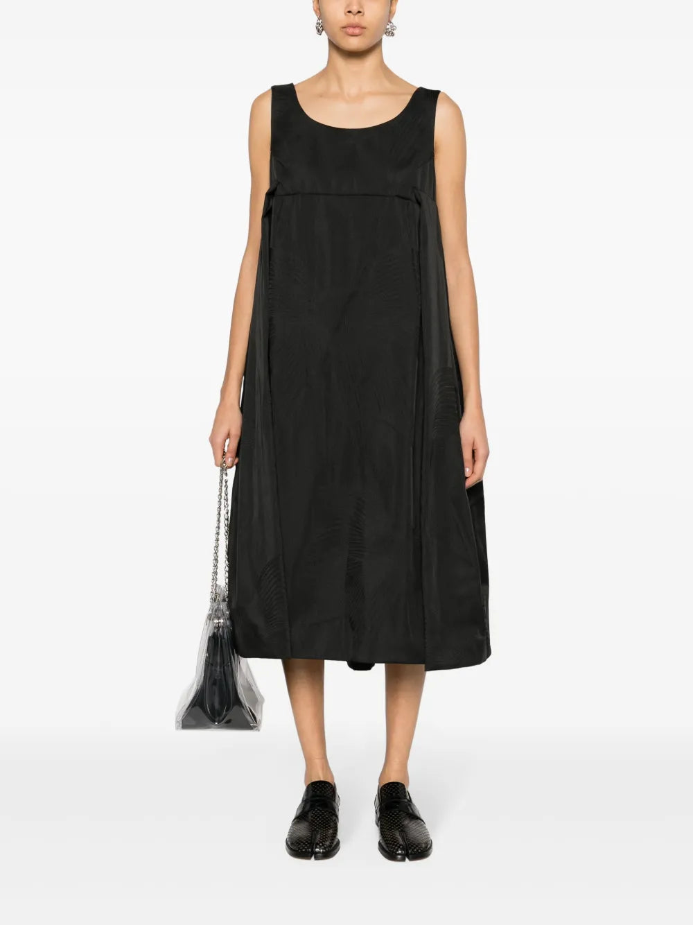 Patterned-Jacquard Sleeveless Dress