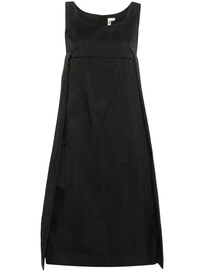 Patterned-Jacquard Sleeveless Dress