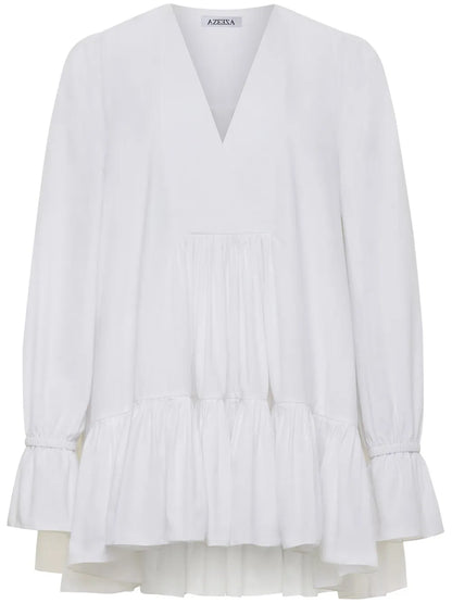 Thistle Ruffle Poplin Minidress