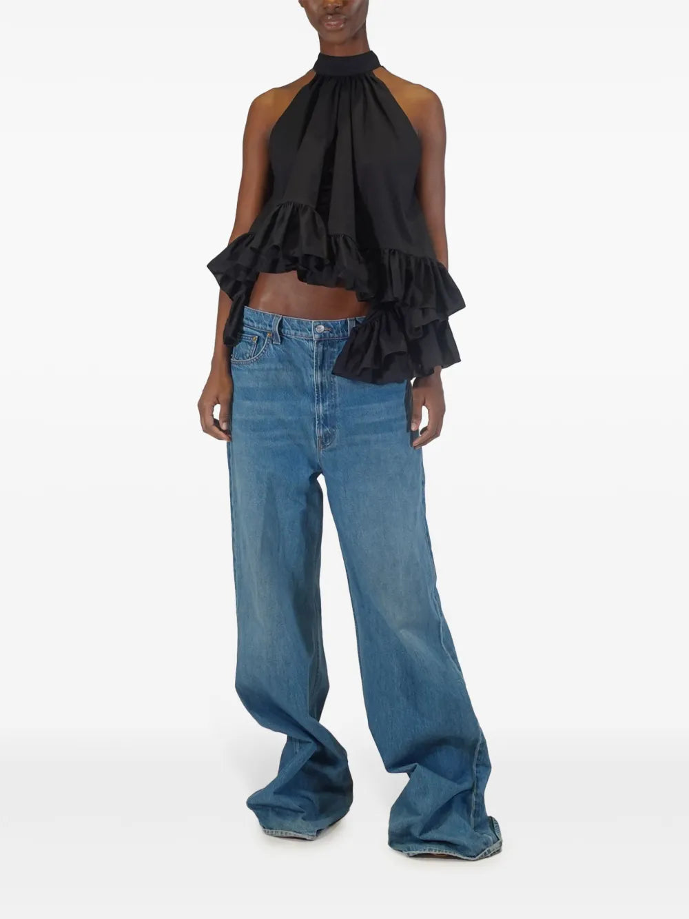 Plath Ruffled Poplin Top