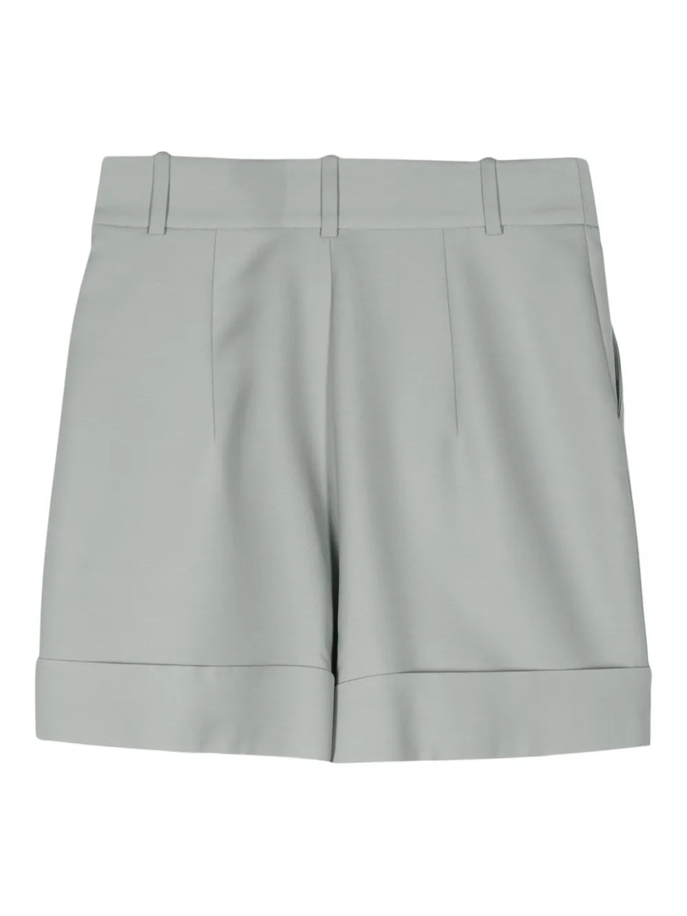 High-Rise Virgin Wool-Blend Shorts