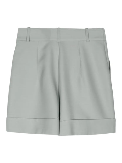 High-Rise Virgin Wool-Blend Shorts