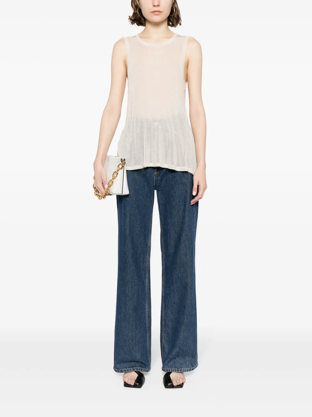 Semi-Sheer Slub Tank Top