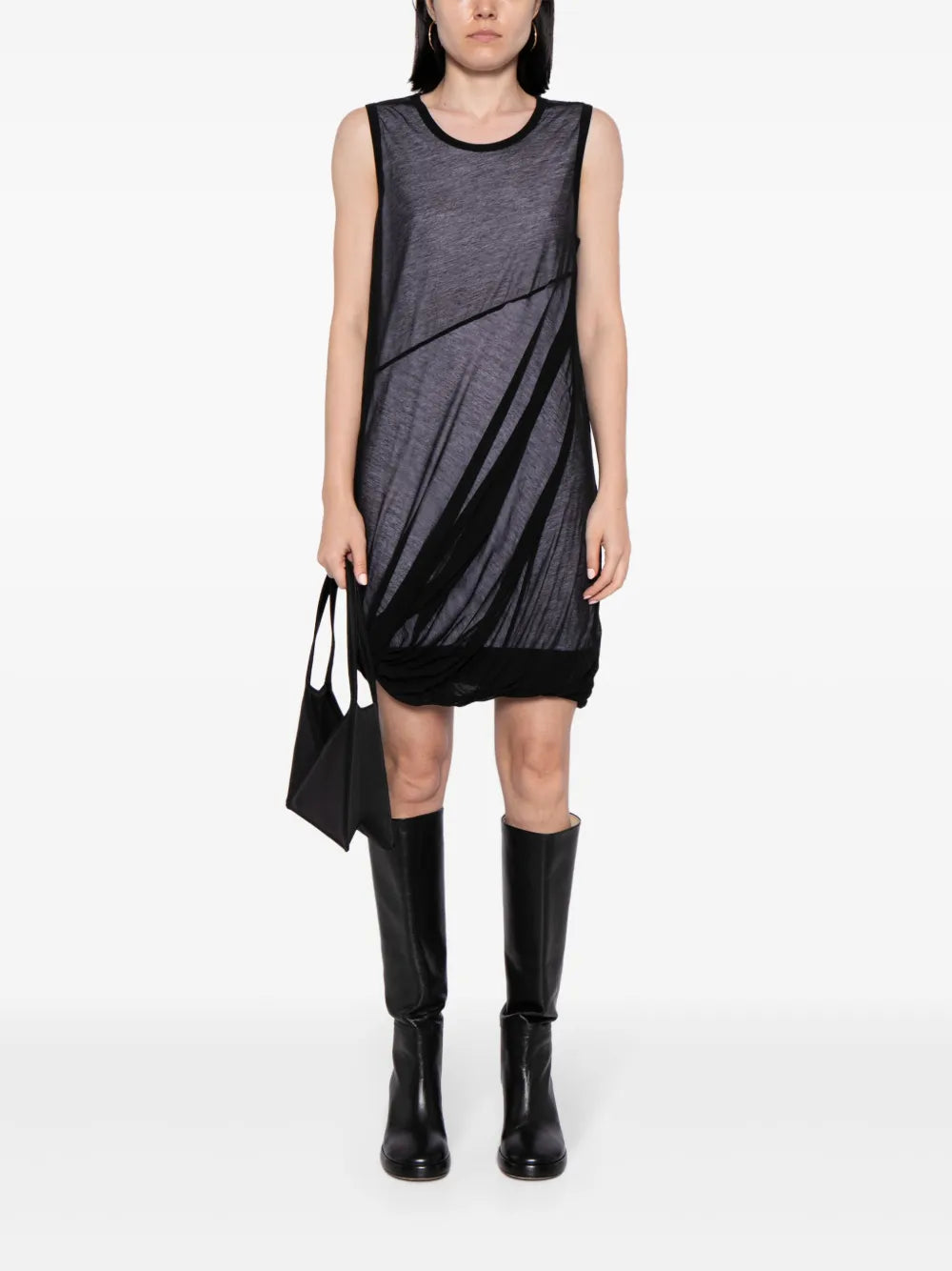 Bubble Sheer-Overlay Dress