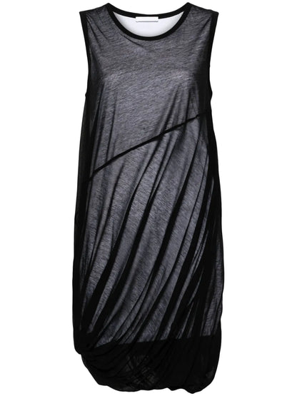 Bubble Sheer-Overlay Dress