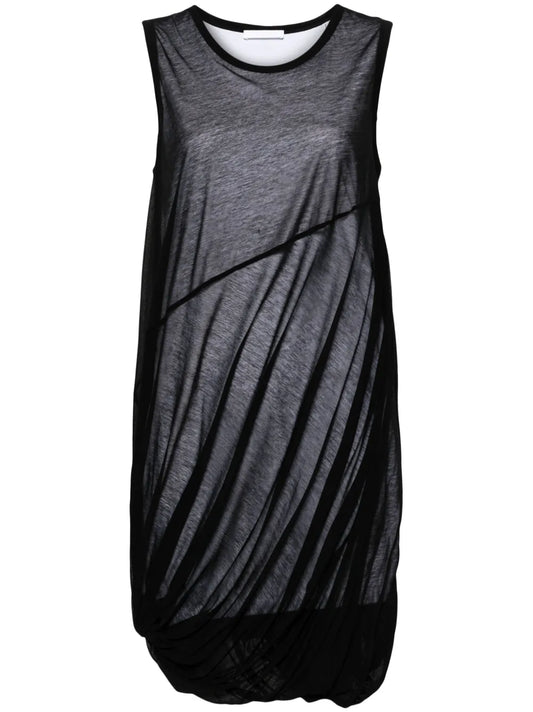 Bubble Sheer-Overlay Dress