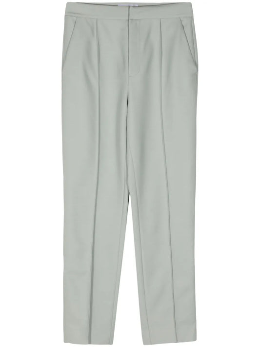 Pleat-Detail Tapered Trousers