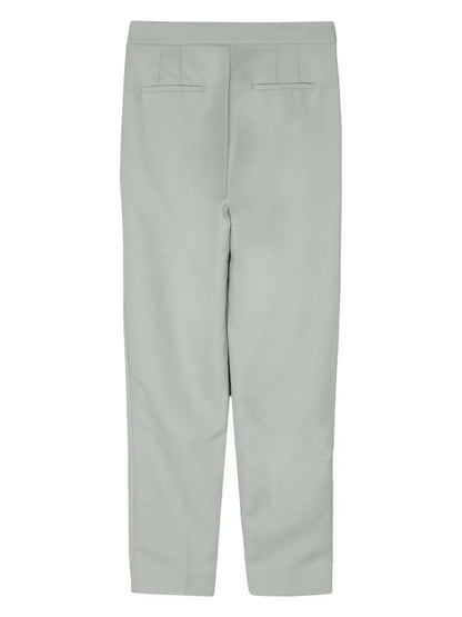 Pleat-Detail Tapered Trousers