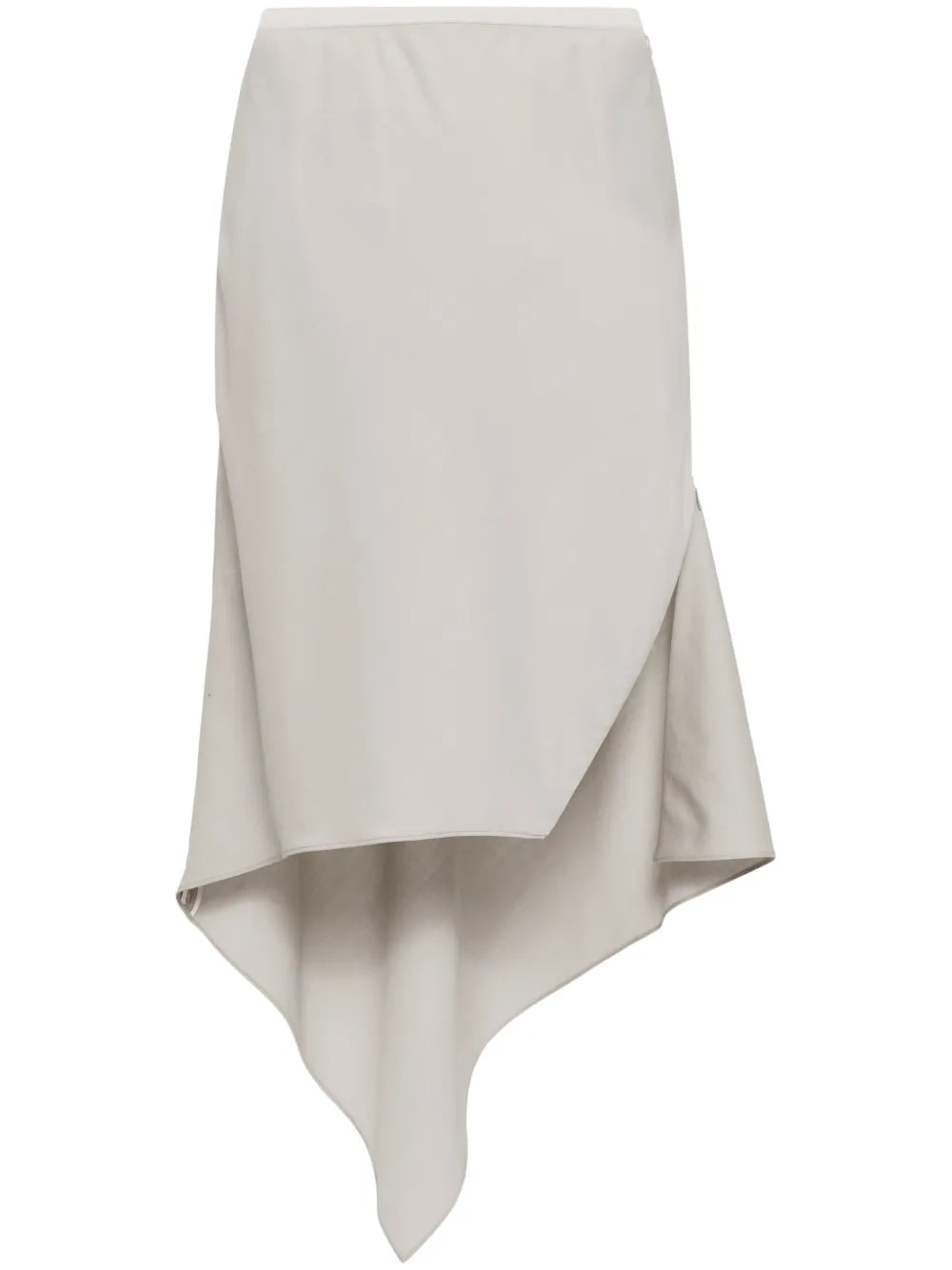 Asymmetric Wool Midi Skirt