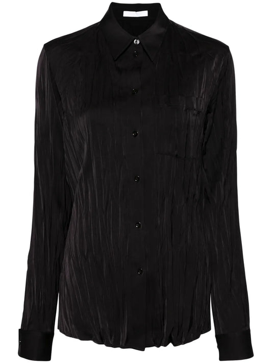 Crinkled Satin Shirt