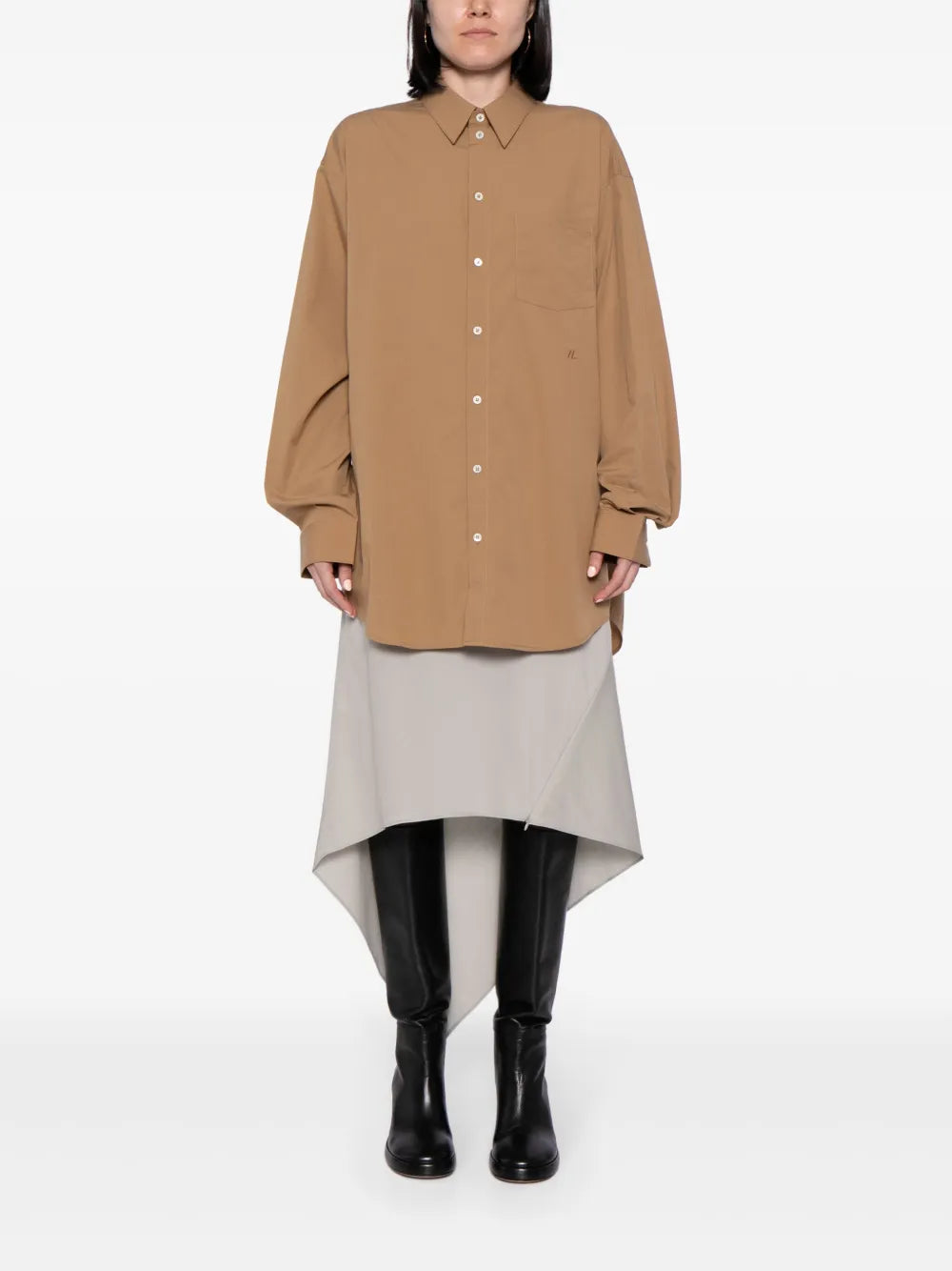 Logo-Embroidered Cotton Shirt