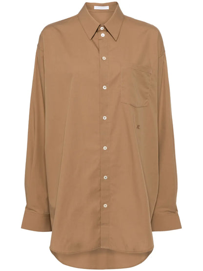 Logo-Embroidered Cotton Shirt