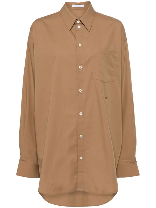Logo-Embroidered Cotton Shirt