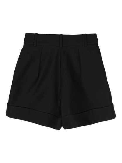 High-Rise Virgin Wool-Blend Shorts