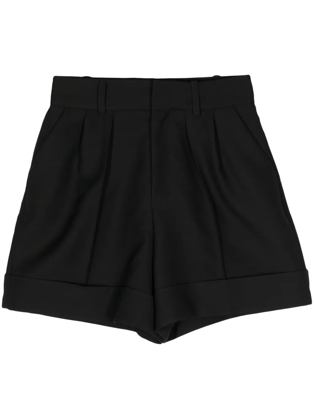 High-Rise Virgin Wool-Blend Shorts