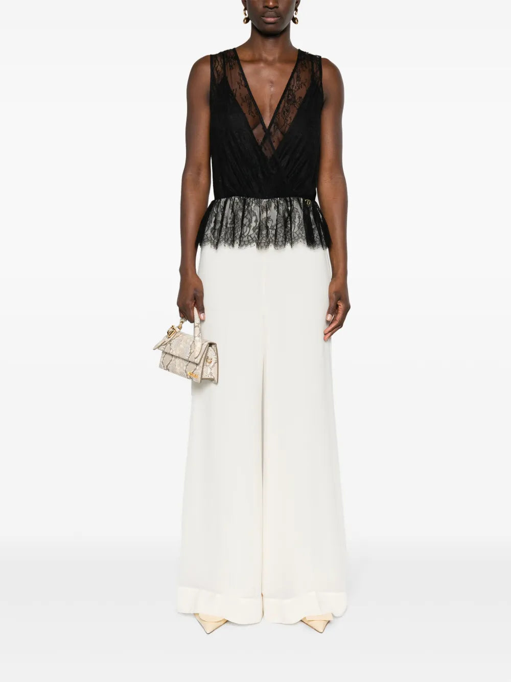 V-Neck Crepe Jumpsuit