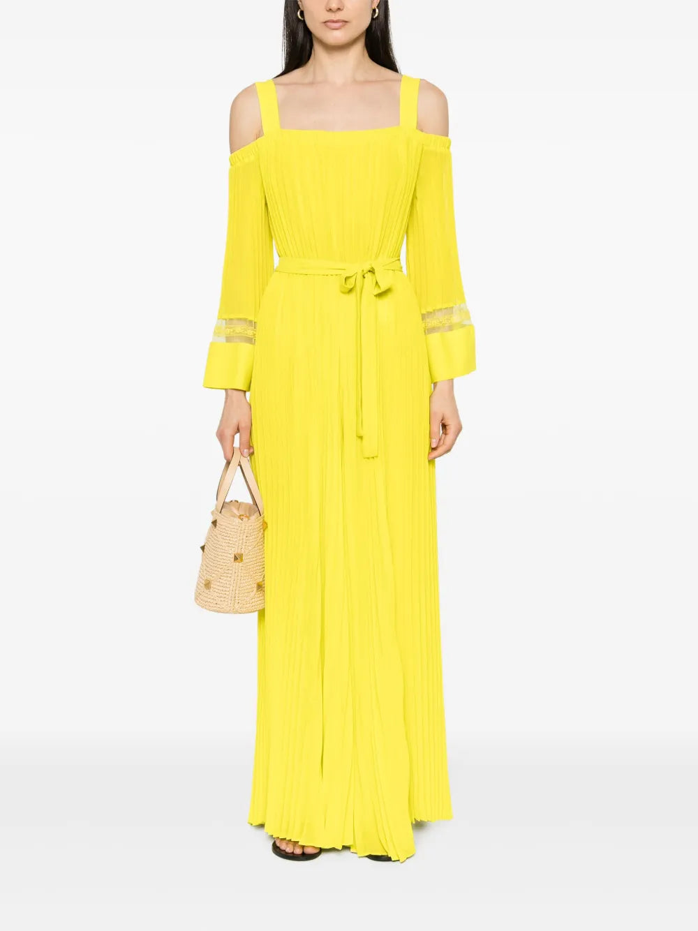 Pleated Georgette-Crepe Jumpsuit