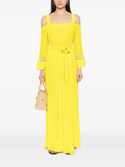 Pleated Georgette-Crepe Jumpsuit