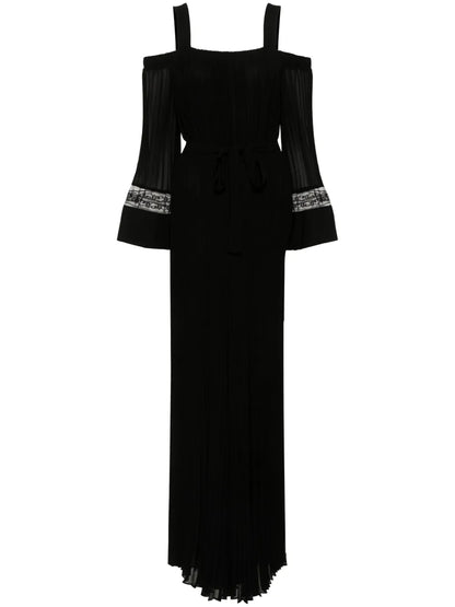 Pleated Georgette-Crepe Jumpsuit