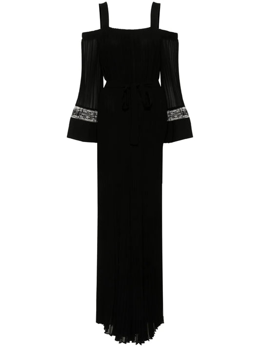 Pleated Georgette-Crepe Jumpsuit