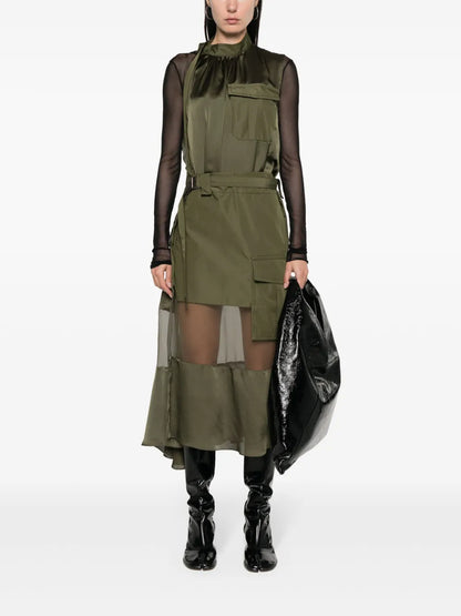 Panelled-Design Dress