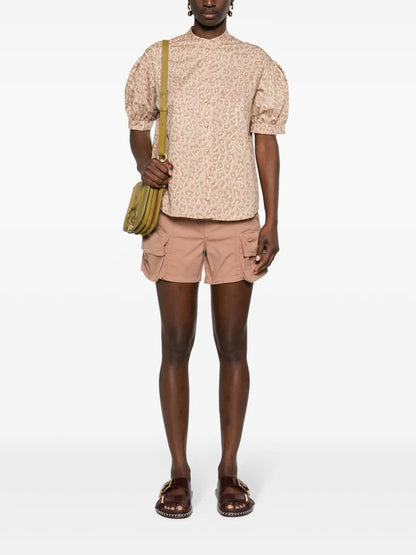 Animal-Print Cotton Shirt