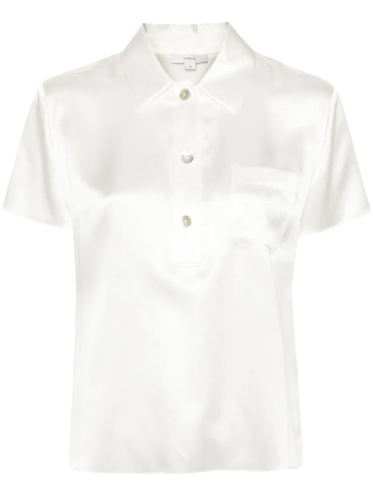 Silk Polo Top
