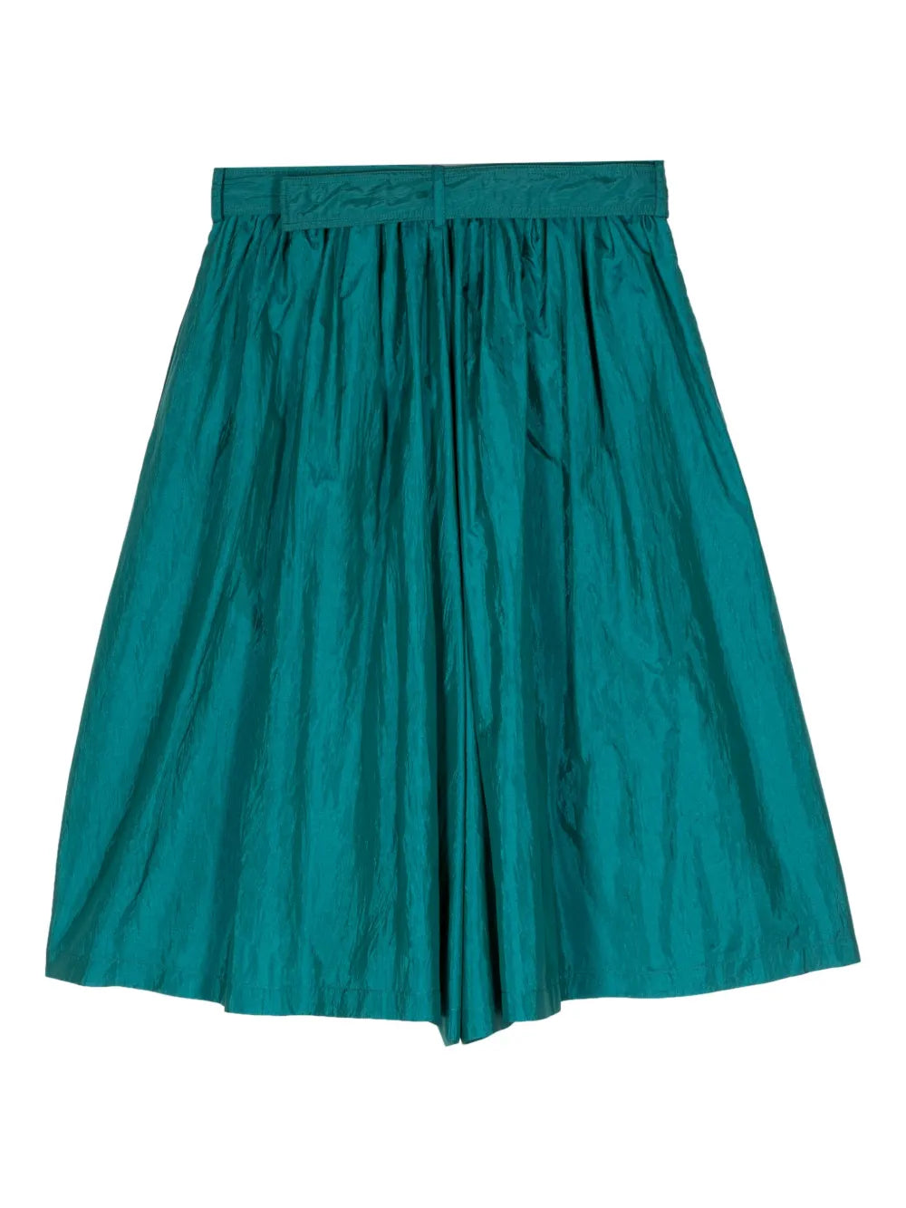 Wide-Leg Belted Shorts