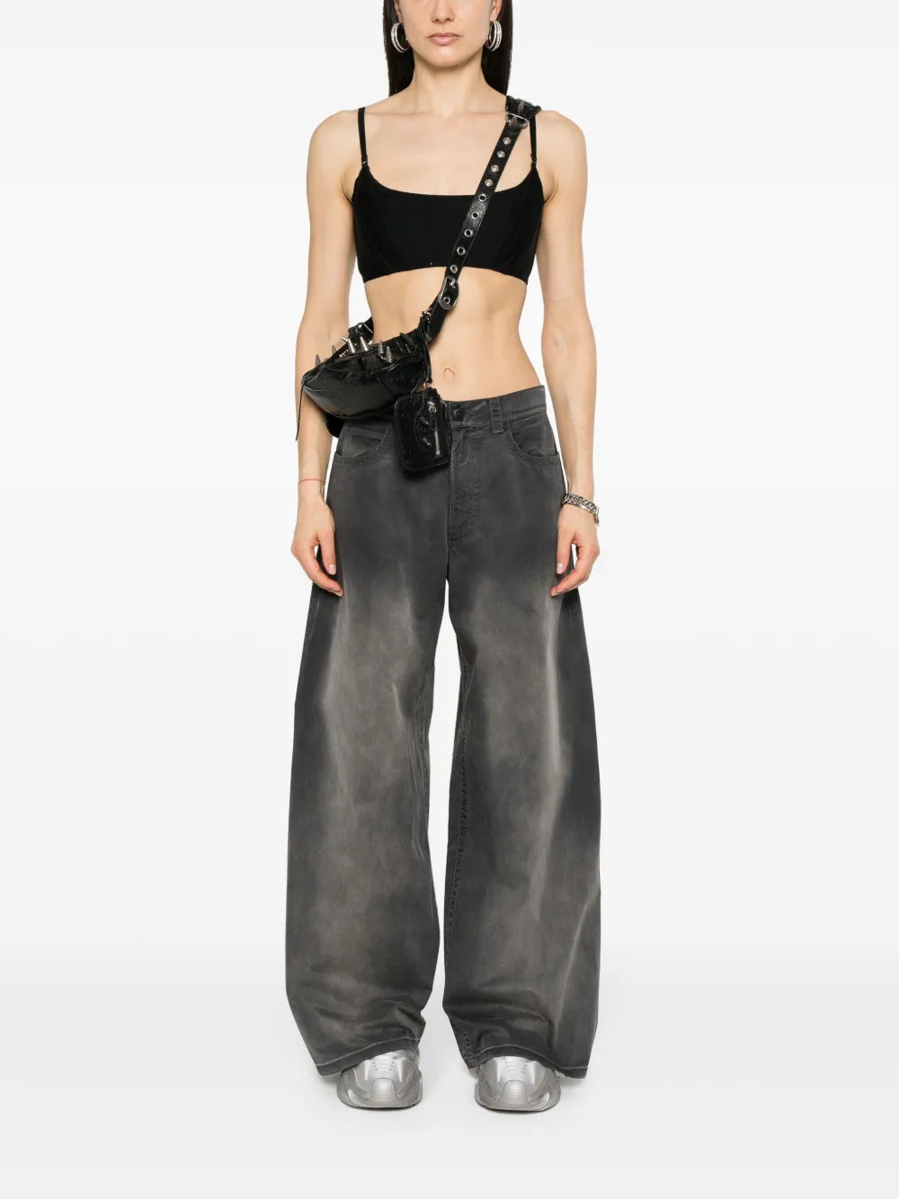 Low-Rise Wide-Leg Trousers