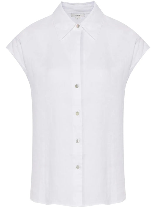Short-Sleeve Linen Shirt
