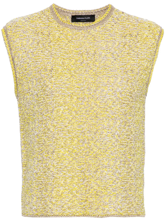 Lurex-Detail Bouclé Top