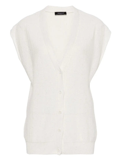 Sequined V-Neck Vest