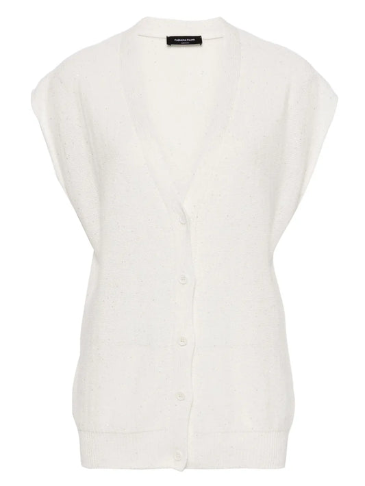 Sequined V-Neck Vest
