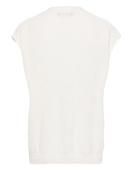 Sequined V-Neck Vest