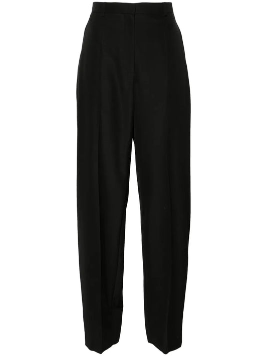 Slit-Detail Tapered Trousers