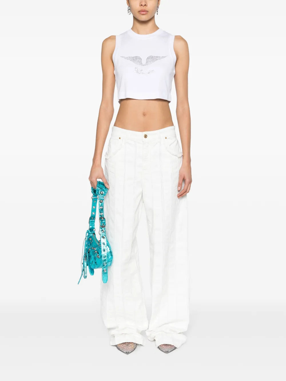 Raw-Cut Detailed Straight-Leg Trousers