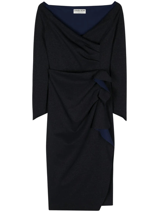 Silveria Gathered Lurex Dress