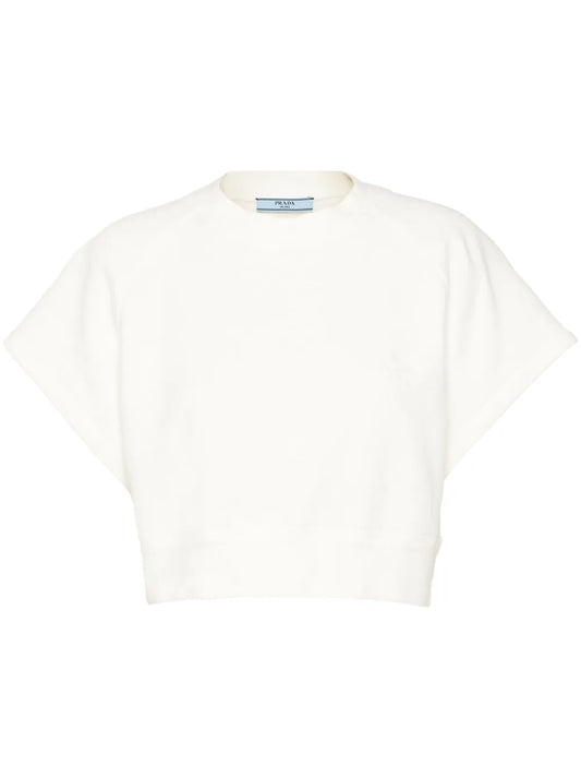 Cropped Cotton Sweatshirt