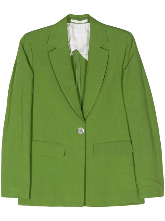 Notched-Lapels Single-Breasted Blazer