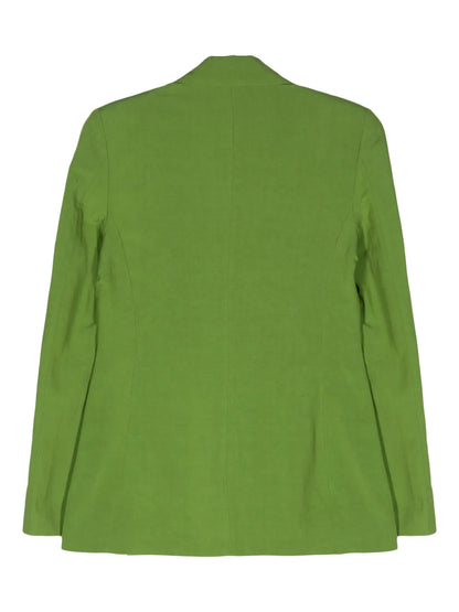 Notched-Lapels Single-Breasted Blazer