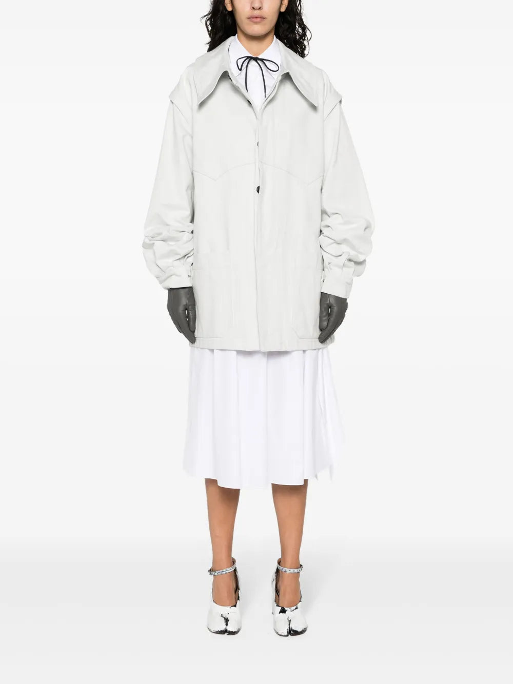 Oversize-Collar Denim Jacket