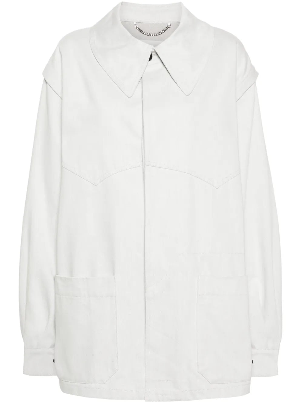 Oversize-Collar Denim Jacket