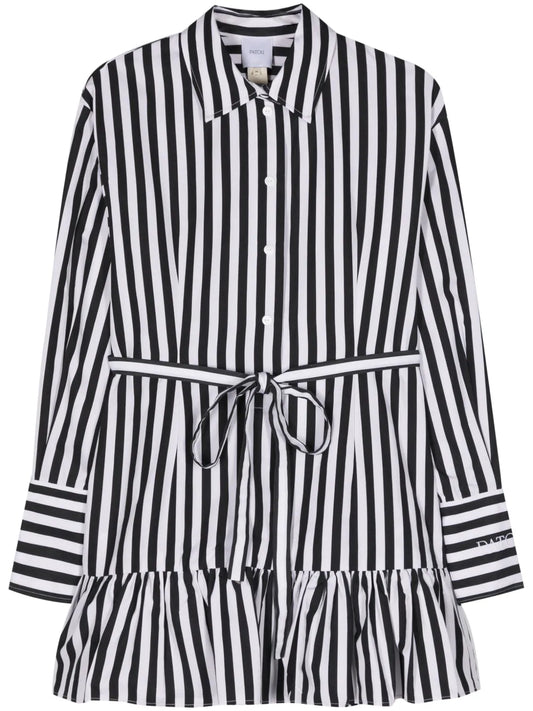 Striped Mini Shirt Dress