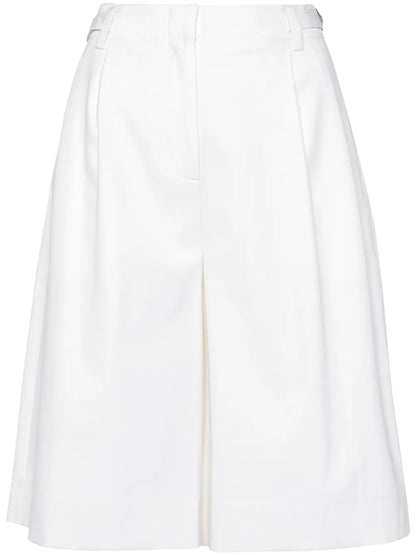 Pleated Twill Shorts