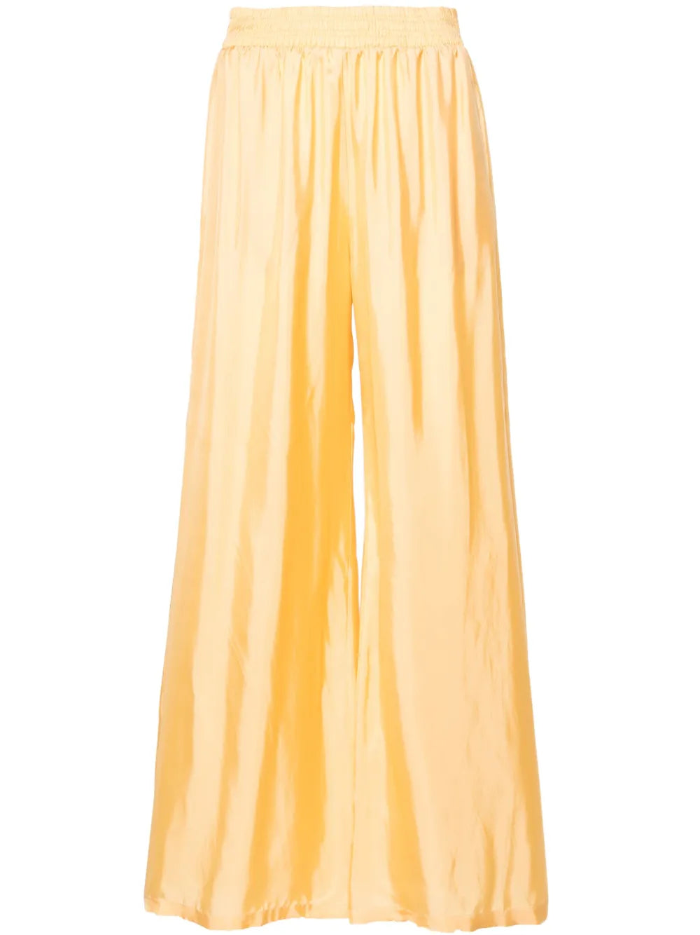 High-Waist Satin Palazzo Trousers