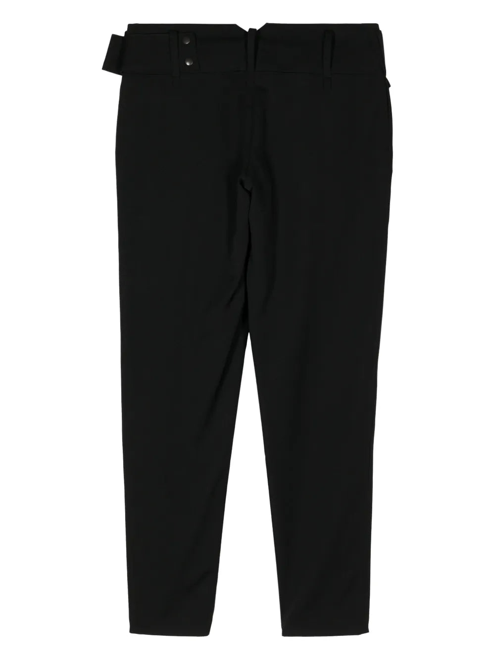 Gabardine Belted Tapered Trousers