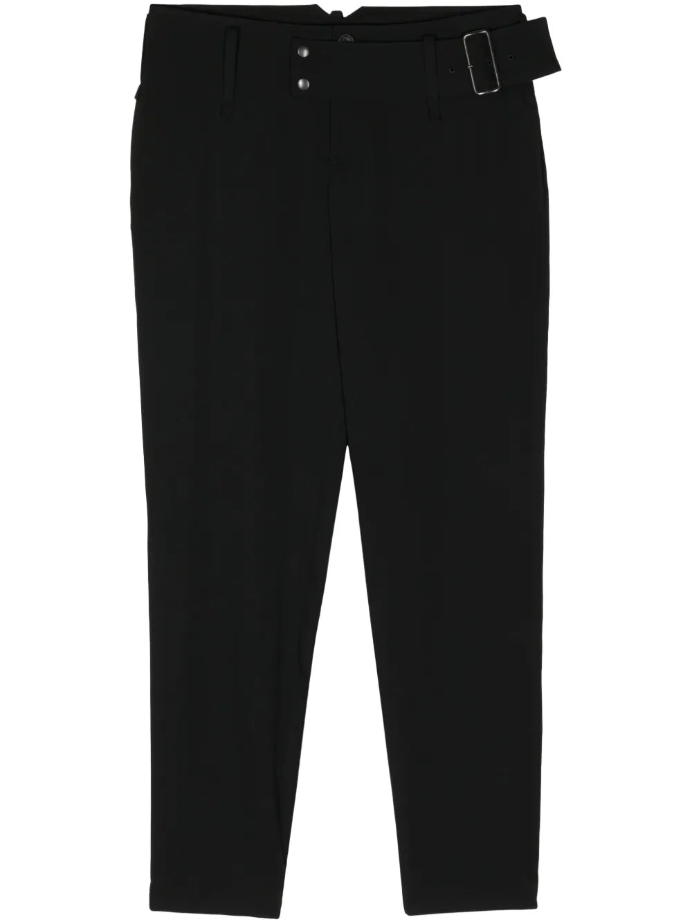 Gabardine Belted Tapered Trousers
